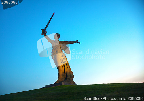 Image of 'The Motherland calls!' monument in Volgograd, Russia