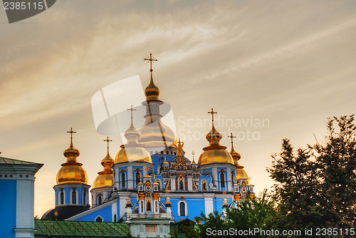 Image of St. Michael monastery domes in Kiev, Ukraine
