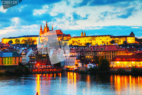 Image of Overview of old Prague from Charles bridge side