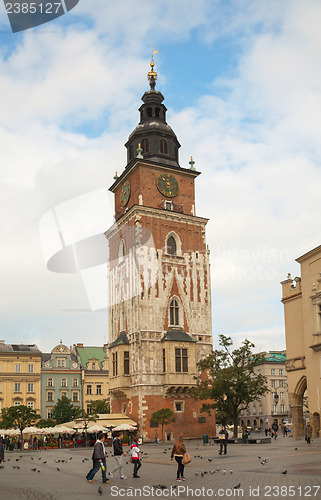 Image of Town hall tower in Krakow, Poland