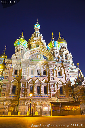 Image of Savior on Blood Cathedral in St. Petersburg, Russia