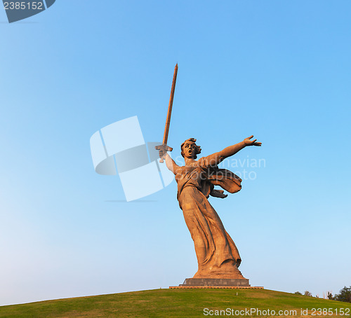 Image of 'The Motherland calls!' monument in Volgograd, Russia