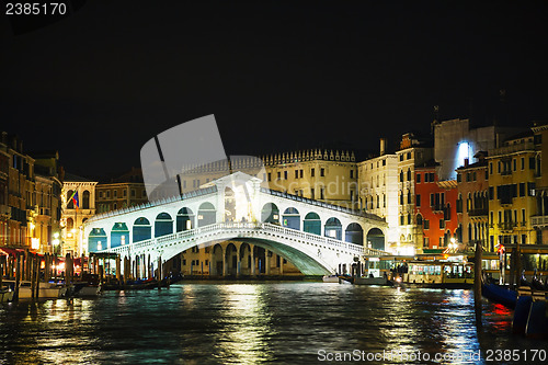 Image of Rialto Bridge (Ponte Di Rialto) in Venice, Italy