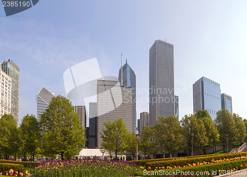 Image of Chicago cityscape panorama