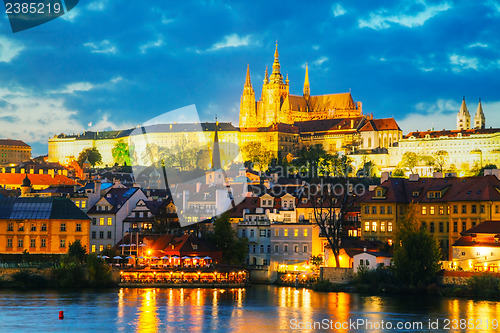 Image of Overview of old Prague from Charles bridge side