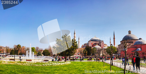 Image of Hagia Sophia in Istanbul, Turkey in the morning