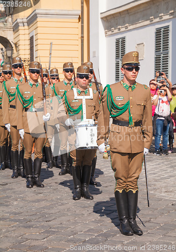 Image of Guards of honor at the Presidential palace in Budapest