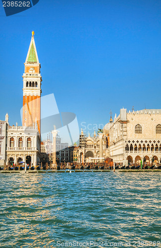 Image of San Marco square in Venice, Italy as seen from the lagoon