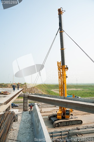 Image of process of bridge construction