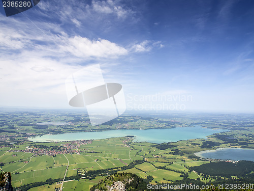 Image of Landscape with lake Forggensee Bavaria