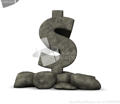 Image of stone dollar symbol