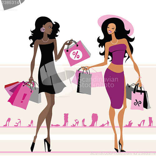 Image of Women shopping bags