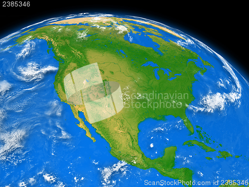 Image of North America on Earth