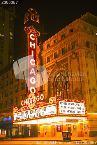 Image of  Chicago theather neon sign