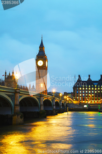 Image of Big Ben tower in London