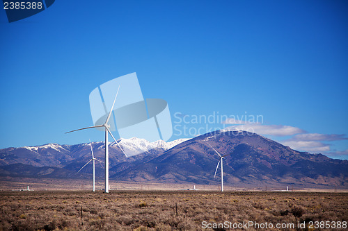 Image of Power mills field in front of the mountain range