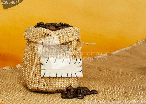 Image of Sack with roasted coffee beans