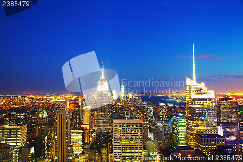 Image of New York City cityscape in the night