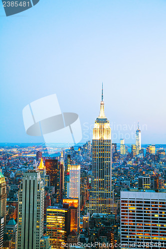 Image of New York City cityscape in the night