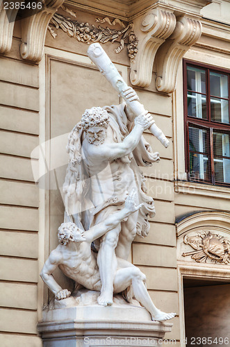 Image of Sculpture in front of St. Michael's wing of Hofburg Palace in Vi