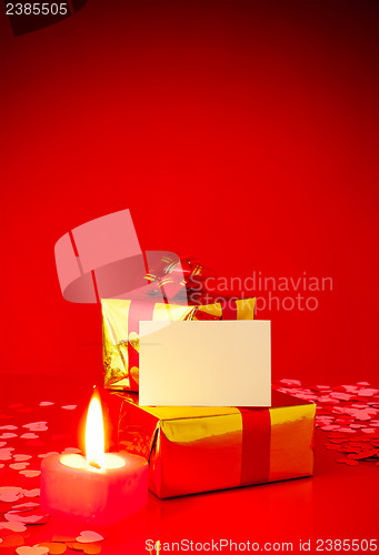 Image of Two presents and blank card