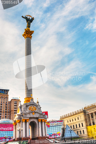 Image of Independence monument at the Independence square in Kiev in the 