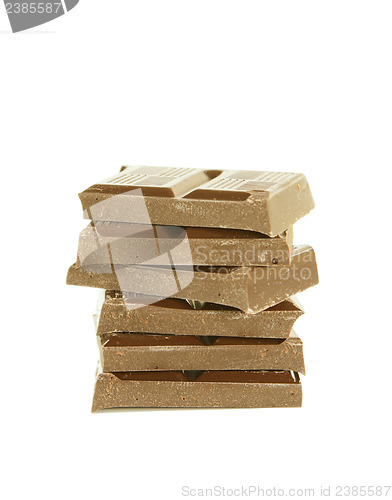 Image of Chocolate stacked into bar