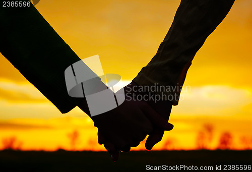 Image of Teen girls holding hands