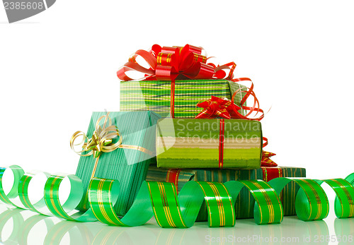 Image of Christmas presents against white background