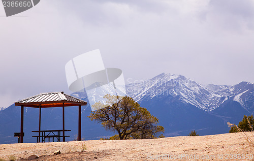 Image of Lonely pergola at the top of the hill