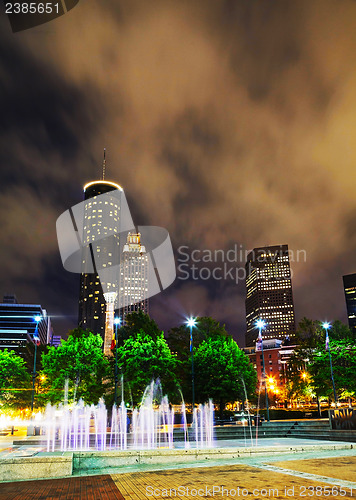 Image of Downtown Atlanta at night time