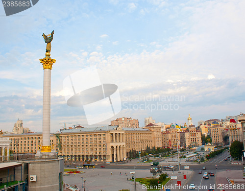 Image of Central square of Kiev, Ukraine at the morning