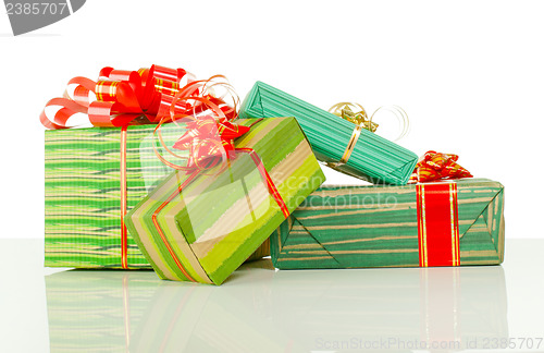 Image of Christmas presents against white background