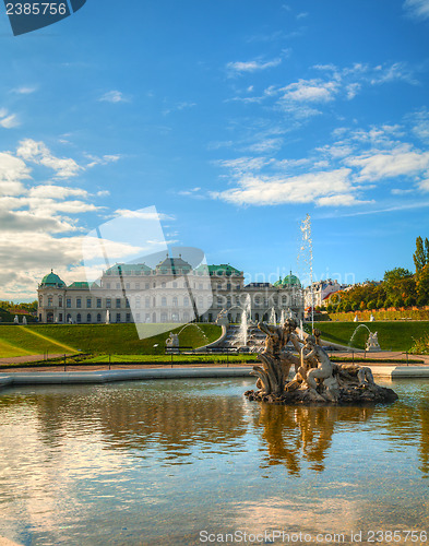 Image of Belvedere palace in Vienna, Austria