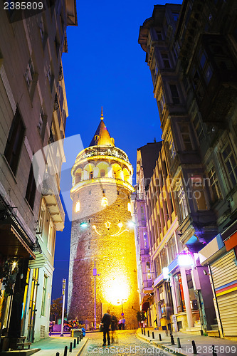 Image of Galata Tower (Christea Turris) in Istanbul, Turkey