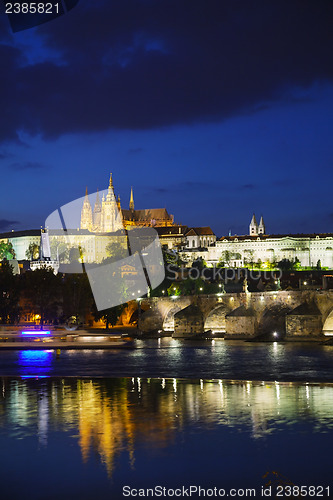 Image of Overview of old Prague with Charles bridge