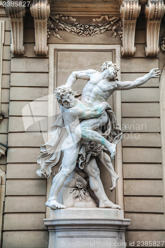 Image of Sculpture in front of St. Michael's wing of Hofburg Palace in Vi