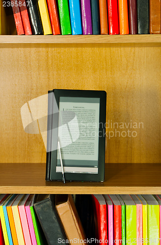 Image of Electronic book reader - Electronic library concept