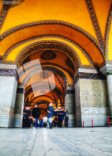 Image of Interior of Hagia Sophia in Istanbul, Turkey