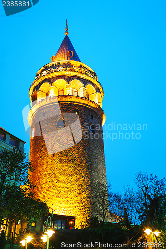 Image of Galata Tower (Christea Turris) in Istanbul, Turkey