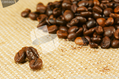 Image of Heap of the roasted coffee beans