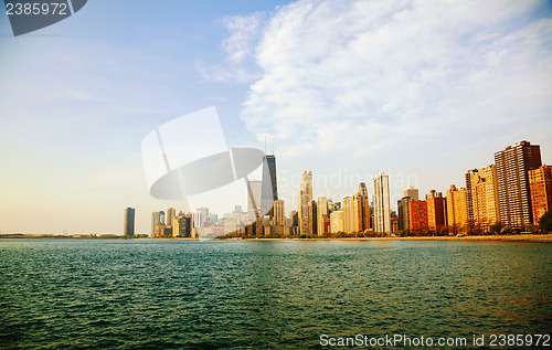 Image of Downtown Chicago, IL in the morning