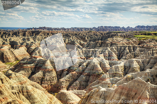 Image of Scenic view at Badlands National Park, South Dakota, USA