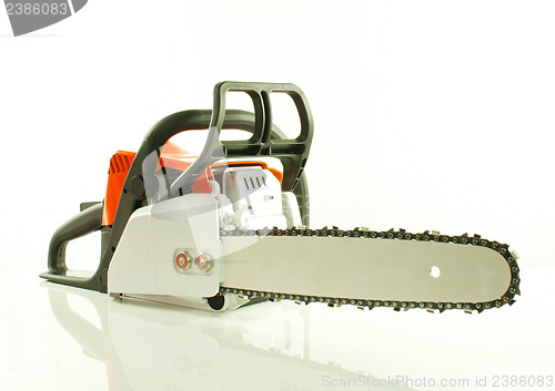 Image of Chainsaw over the white background