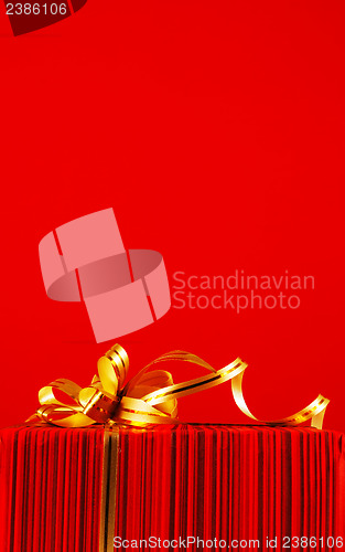 Image of Wrapped red present box