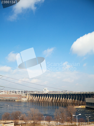 Image of Spillway of river dam