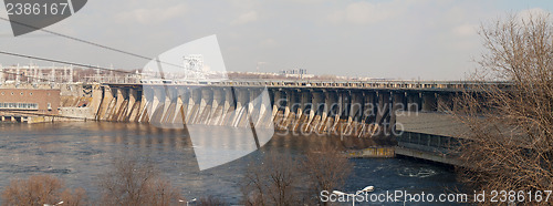 Image of Spillway of river dam