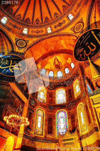 Image of Interior of Hagia Sophia in Istanbul, Turkey