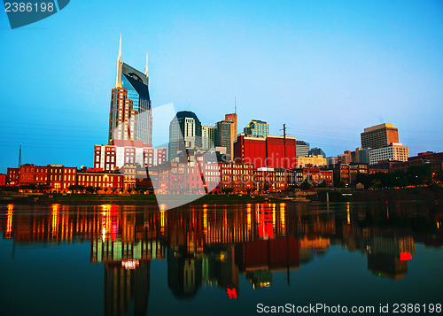 Image of Downtown Nashville cityscape in the morning