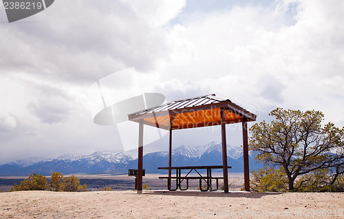 Image of Lonely pergola at the top of the hill